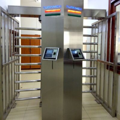 full height turnstile integrated with access control system