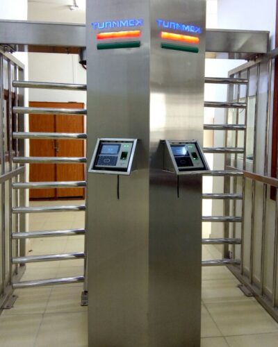 full height turnstile integrated with access control system
