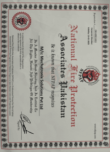 NFPA Fire Safety Certificate