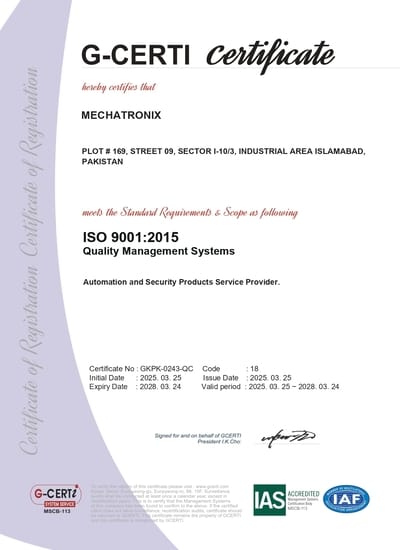 ISO 9001 Certificate