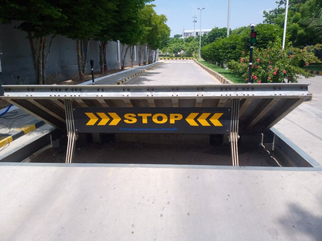 Automated Road Blocker Security Installation