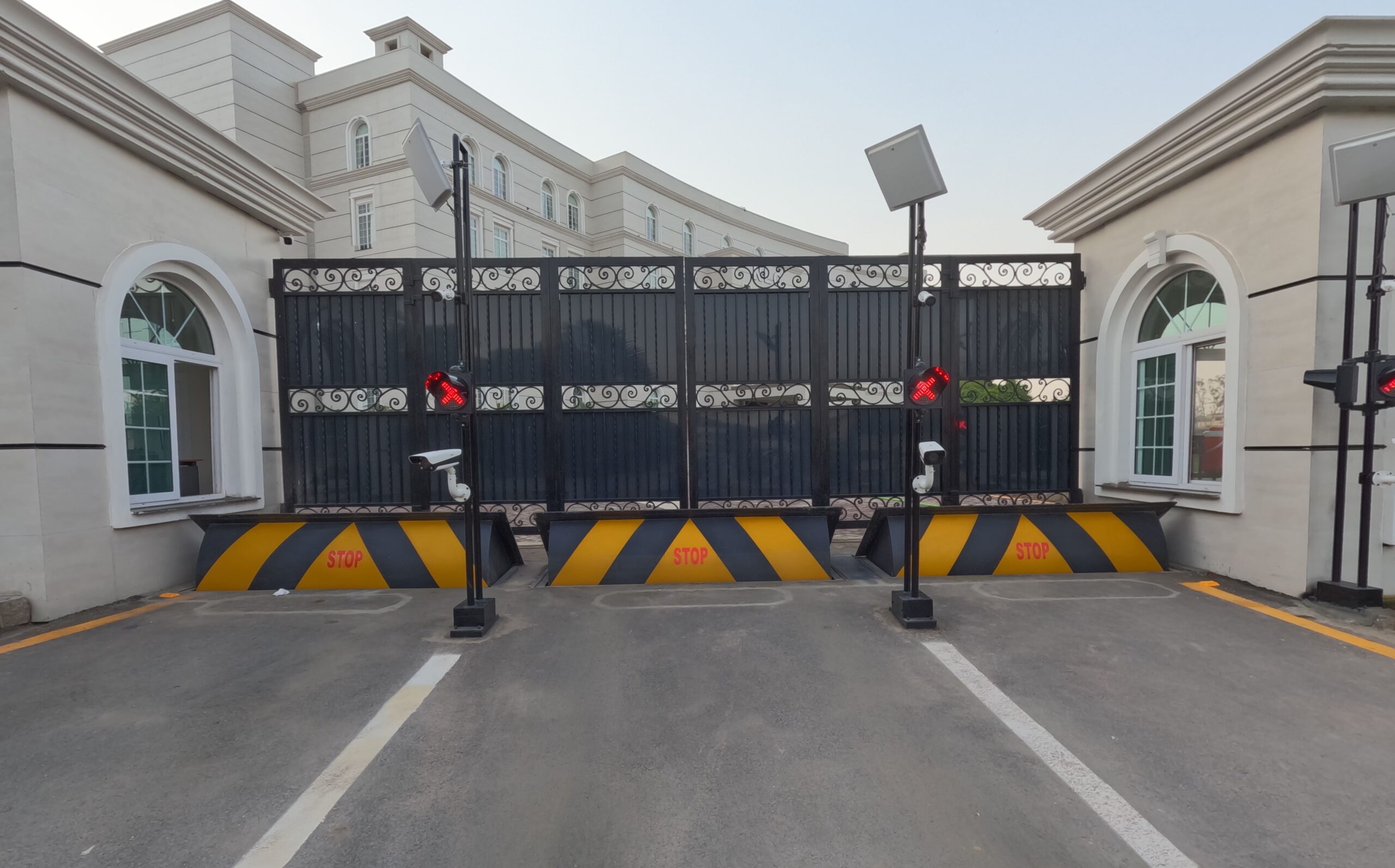 double side road blockers installed by mechatronix at nlc rawalpindi