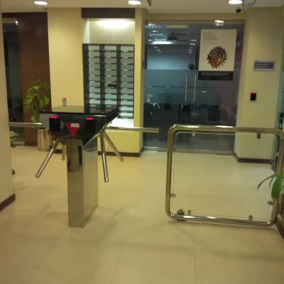 tripod turnstile installed with acs at mol pakistan